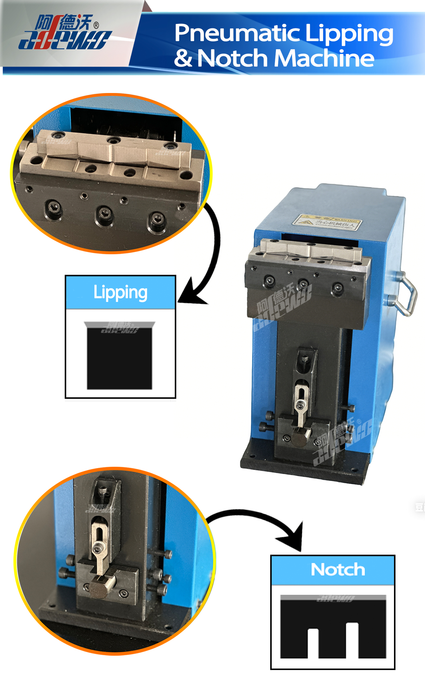 نیومیٹک لیپنگ اور نوچ مشین